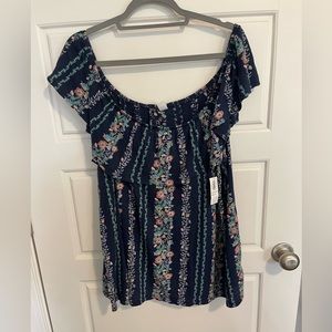 NWT Old Navy off the shoulder floral top xxl